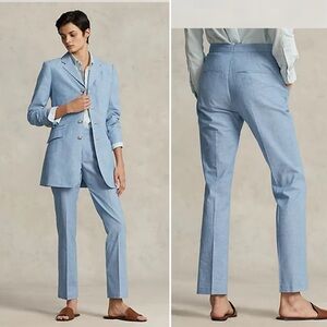 Ralph Lauren Chambray Kick Flare Crop Pant
